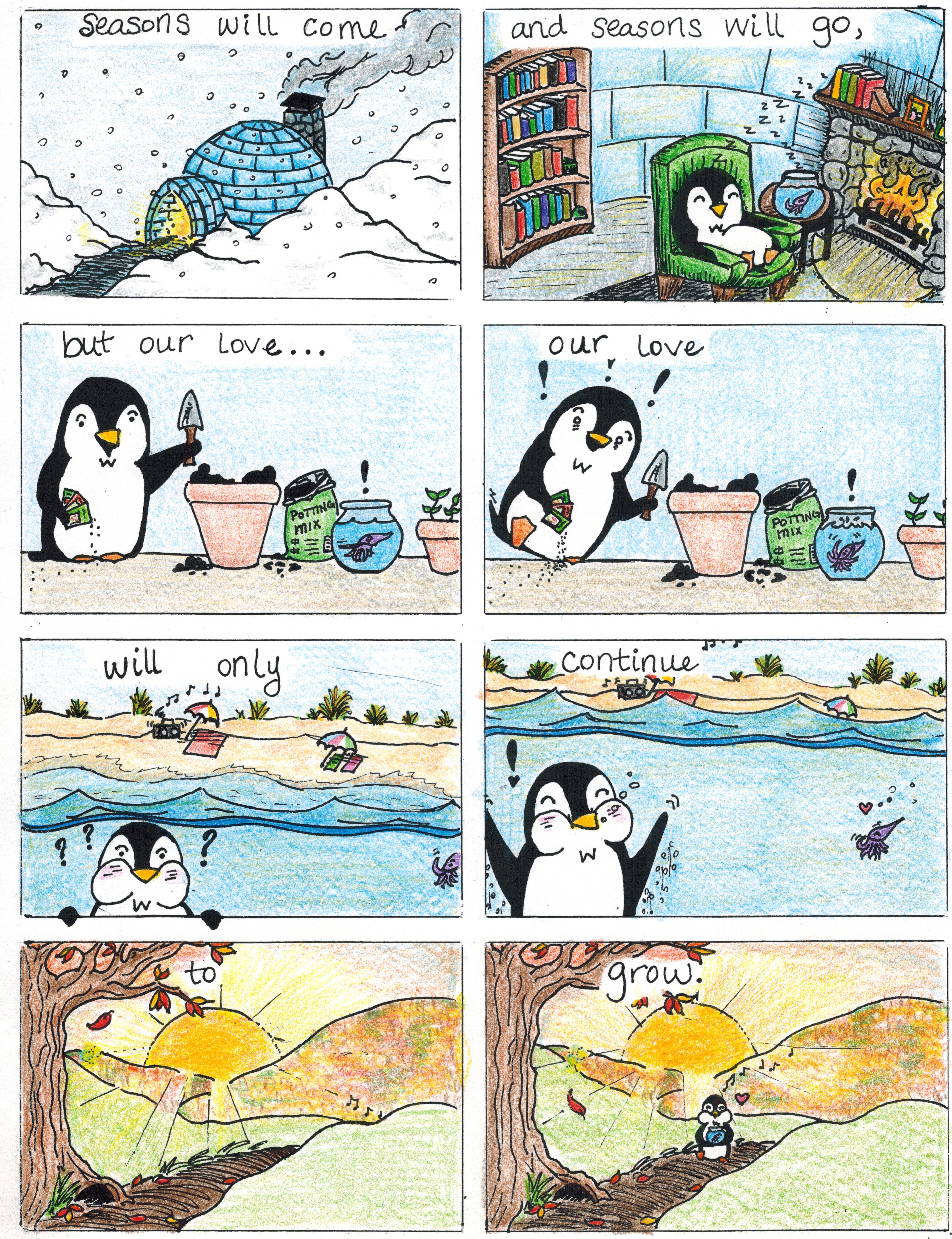 Squid and Penguin Comic